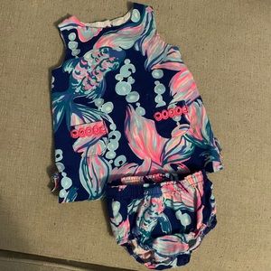 Lilly Pulitzer baby girl dress with bloomers